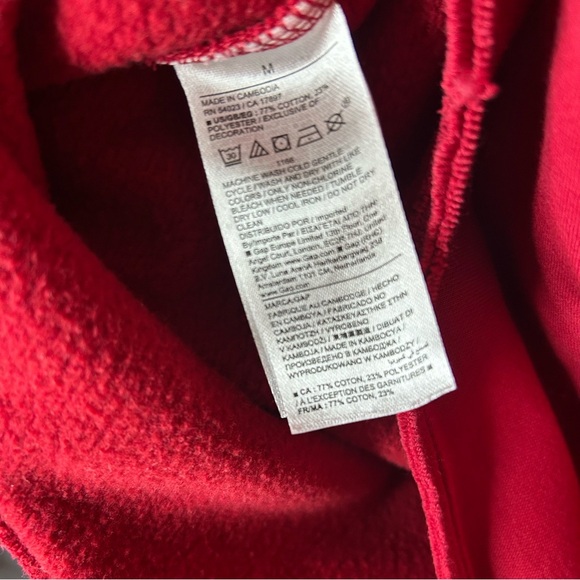 Vintage GAP sweatshirt red hoodie medium - Picture 7 of 12